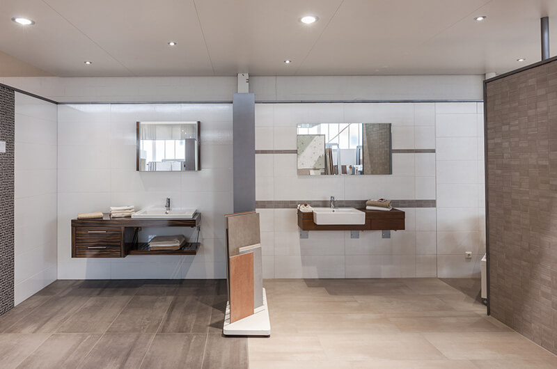 Moderne Fliesenausstellung in Leverkusen