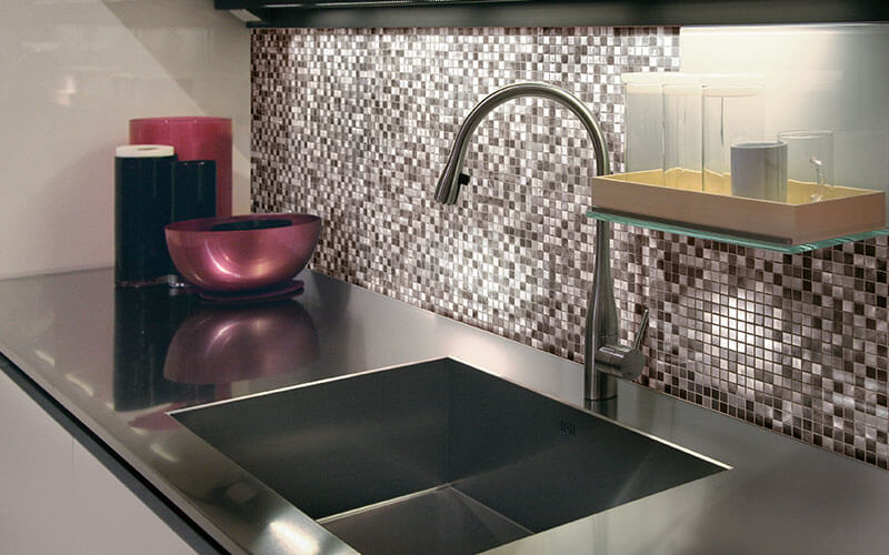 Alu, Mosaik, Küche, Silber, Glas kaufen in Nordrhein-Westfalen