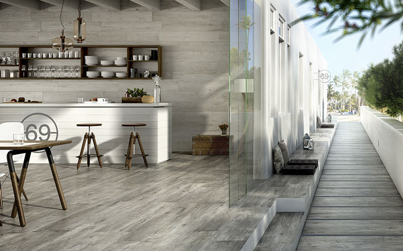 Holzoptikfliesen in braun und grau kaufen in Düsseldorf: Schmidt-Rudersdorf